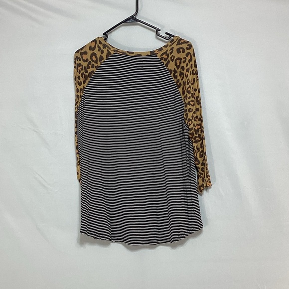 NWT Maurice’s 24/7 Large Leopard Print and Stripe Long Sleeve Top - Picture 5 of 8